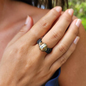 READY TO SHIP Fiji Saltwater Pearl Ring - Nylon FJD$