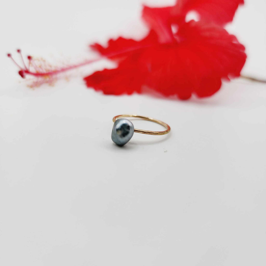 READY TO SHIP Fiji Keshi Pearl Ring - 9k Solid Gold FJD$
