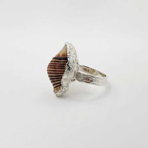 READY TO SHIP Free Flow Shell Ring - 925 Sterling Silver FJD$