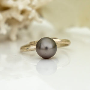 READY TO SHIP - Civa Fiji Saltwater Pearl Ring with Grade Certificate #2164 - 925 Sterling Silver FJD$