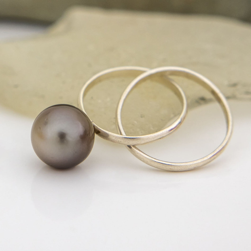 READY TO SHIP - Civa Fiji Saltwater Pearl Ring with Grade Certificate #2168 - 925 Sterling Silver FJD$
