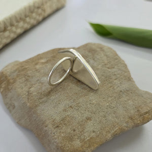 READY TO SHIP Bezel Set Shell Ring - 925 Sterling Silver FJD$