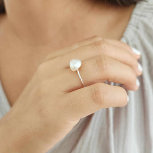 READY TO SHIP Fiji Keshi Pearl Ring - 925 Sterling Silver FJD$