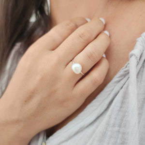 READY TO SHIP Fiji Keshi Pearl Ring - 925 Sterling Silver FJD$