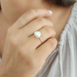 READY TO SHIP Fiji Keshi Pearl Ring - 925 Sterling Silver FJD$