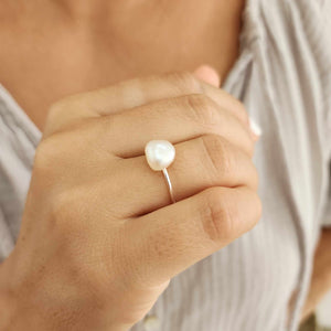 READY TO SHIP Fiji Keshi Pearl Ring - 925 Sterling Silver FJD$