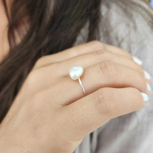 READY TO SHIP Fiji Keshi Pearl Ring - 925 Sterling Silver FJD$