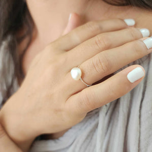 READY TO SHIP Fiji Keshi Pearl Ring - 925 Sterling Silver FJD$