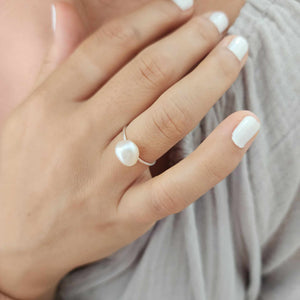 READY TO SHIP Fiji Keshi Pearl Ring - 925 Sterling Silver FJD$