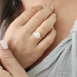 READY TO SHIP Fiji Keshi Pearl Ring - 925 Sterling Silver FJD$