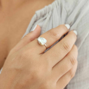 READY TO SHIP Fiji Keshi Pearl Ring - 925 Sterling Silver FJD$