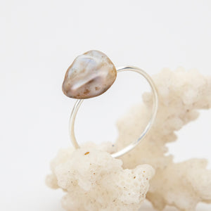 READY TO SHIP Fiji Keshi Pearl Ring - 925 Sterling Silver FJD$