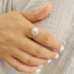 READY TO SHIP Fiji Keshi Pearl Ring - 925 Sterling Silver FJD$