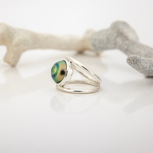 READY TO SHIP Fiji Saltwater Pearl Double Band Ring - 925 Sterling Silver FJD$