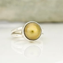 Load image into Gallery viewer, READY TO SHIP Fiji Saltwater Pearl Double Band Ring - 925 Sterling Silver FJD$
