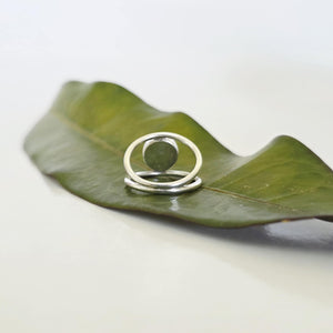 READY TO SHIP Fiji Saltwater Pearl Double Band Ring - 925 Sterling Silver FJD$