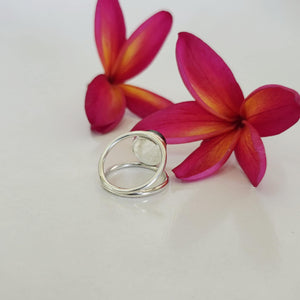 READY TO SHIP Fiji Saltwater Pearl Double Band Ring - 925 Sterling Silver FJD$