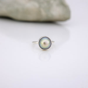 READY TO SHIP Civa Fiji Bezel Set Pearl Ring - 925 Sterling Silver FJD$