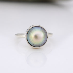 READY TO SHIP Civa Fiji Bezel Set Pearl Ring - 925 Sterling Silver FJD$