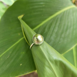 READY TO SHIP Civa Fiji Bezel Set Pearl Ring - 925 Sterling Silver FJD$