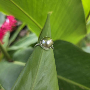 READY TO SHIP Civa Fiji Bezel Set Pearl Ring - 925 Sterling Silver FJD$