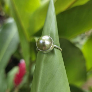 READY TO SHIP Civa Fiji Bezel Set Pearl Ring - 925 Sterling Silver FJD$