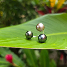 Load image into Gallery viewer, READY TO SHIP Civa Fiji Saltwater Pearl Trio Ring - 925 Sterling Silver FJD$
