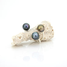 Load image into Gallery viewer, READY TO SHIP Civa Fiji Saltwater Pearl Trio Ring - 925 Sterling Silver FJD$
