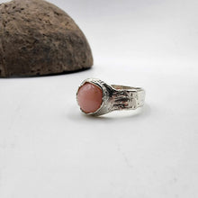 Load image into Gallery viewer, READY TO SHIP Free Flow Precious Stone Ring - Pink Opal - 925 Sterling Silver FJD$
