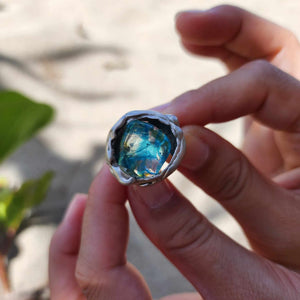 CONTACT US TO RECREATE THIS SOLD OUT STYLE Adorn Pacific x Hot Glass Free Flow Ring - 925 Sterling Silver l FJD$