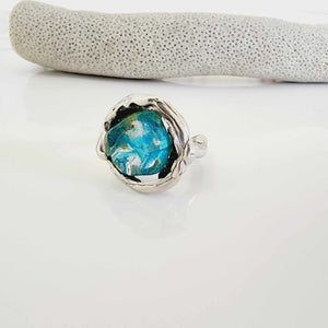 CONTACT US TO RECREATE THIS SOLD OUT STYLE Adorn Pacific x Hot Glass Free Flow Ring - 925 Sterling Silver l FJD$