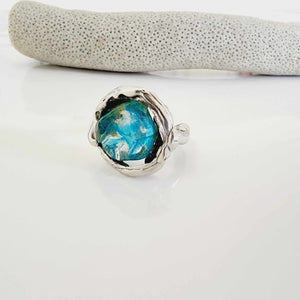 READY TO SHIP Adorn Pacific x Hot Glass Free Flow Ring - 925 Sterling Silver l FJD$