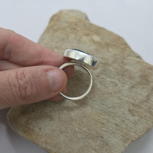 READY TO SHIP Adorn Pacific x Hot Glass Bezel Set Ring - 925 Sterling Silver FJD$
