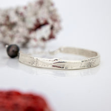 Load image into Gallery viewer, READY TO SHIP Civa Fiji Pearl Organic Cast Bracelet with Frangipani charm - 925 Sterling Silver FJD$
