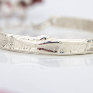 READY TO SHIP Civa Fiji Pearl Organic Cast Bracelet with Frangipani charm - 925 Sterling Silver FJD$