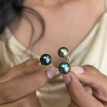 Load image into Gallery viewer, READY TO SHIP Civa Fiji Saltwater Pearl Trio Ring - 925 Sterling Silver FJD$
