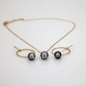 CONTACT US TO RECREATE THIS SOLD OUT STYLE Civa Fiji Saltwater Pearl Necklace and Earring Set - 14k Gold Fill FJD$