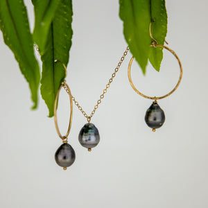 CONTACT US TO RECREATE THIS SOLD OUT STYLE Civa Fiji Saltwater Pearl Necklace and Earring Set - 14k Gold Fill FJD$