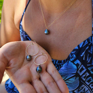 CONTACT US TO RECREATE THIS SOLD OUT STYLE Civa Fiji Saltwater Pearl Necklace and Earring Set - 14k Gold Fill FJD$