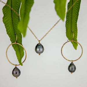 CONTACT US TO RECREATE THIS SOLD OUT STYLE Civa Fiji Saltwater Pearl Necklace and Earring Set - 14k Gold Fill FJD$