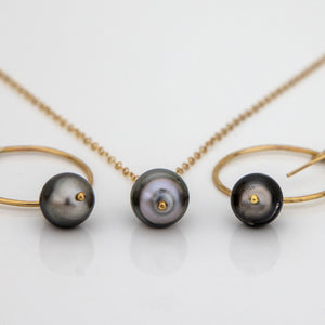 CONTACT US TO RECREATE THIS SOLD OUT STYLE Civa Fiji Saltwater Pearl Necklace and Earring Set - 14k Gold Fill FJD$