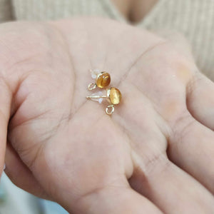 CUSTOM Citrine Stud Earring Setting - 14k Gold Fill