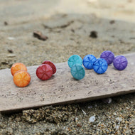 READY TO SHIP Sea Urchin Resin Stud Earrings - 925 Sterling Silver FJD$