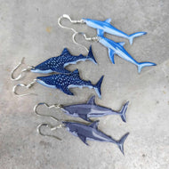 READY TO SHIP Shark Resin Earrings - 925 Sterling Silver FJD$