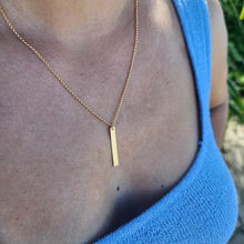 Load image into Gallery viewer, CUSTOM ENGRAVABLE Single Bar Necklace  - 14k Gold Fill FJD$
