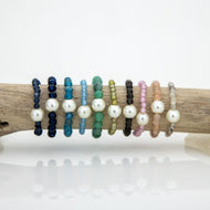 READY TO SHIP Freshwater Pearl Stretch Ring with bead detail FJD$