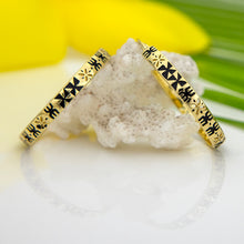 Load image into Gallery viewer, READY TO SHIP Tapa Hoop Earrings in 18k Gold Vermeil - FJD$
