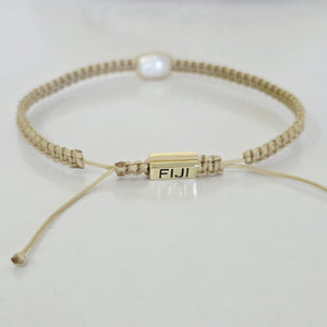 READY TO SHIP Unisex Woven Freshwater Pearl Bracelet - FJD$