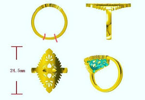 READY TO SHIP Diamond Masi Ring - 18k Gold Vermeil FJD$ - Adorn Pacific - Rings