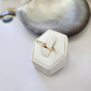 MADE TO ORDER - Stacker Ring with hammered detail - 14k Gold Fill FJD$ - Adorn Pacific - Rings